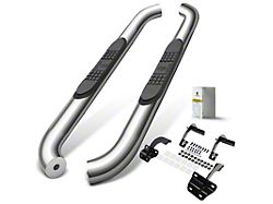 3-Inch Round Side Step Bars; Chrome (15-25 F-150 Regular Cab)
