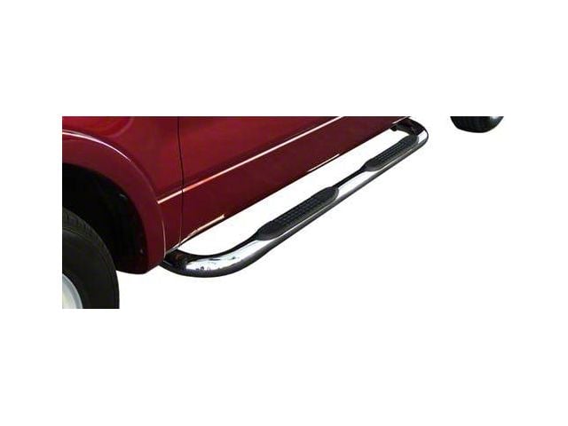 3-Inch Round Side Step Bars; Stainless Steel (04-08 F-150 SuperCab)