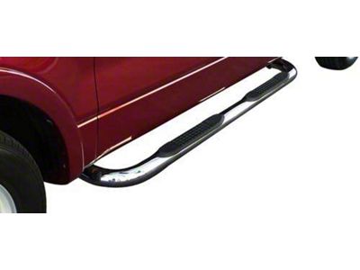 3-Inch Round Side Step Bars; Stainless Steel (04-08 F-150 SuperCab)