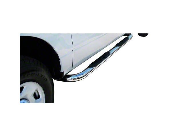 3-Inch Round Side Step Bars; Stainless Steel (09-14 F-150 SuperCab)