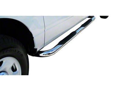 3-Inch Round Side Step Bars; Stainless Steel (09-14 F-150 SuperCab)