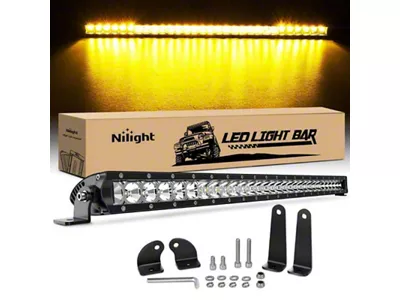 31-Inch Super Slim LED Light Bar; Amber; Spot/Flood Combo Beam (Universal; Some Adaptation May Be Required)