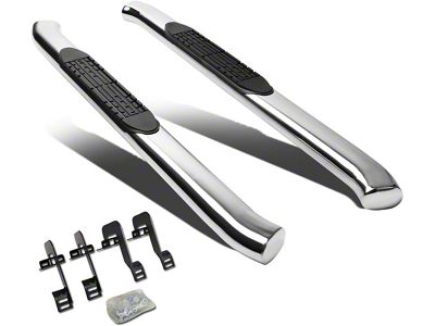 4-Inch Nerf Side Step Bars; Stainless Steel (04-14 F-150 Regular Cab)
