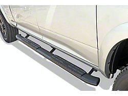 4-Inch Oval Blackout Series Side Step Bars; Black (09-14 F-150 SuperCrew)