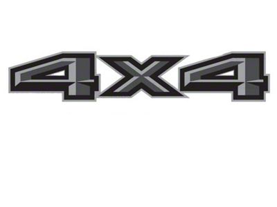 4x4 Decal; Black/Gray (15-25 F-150)