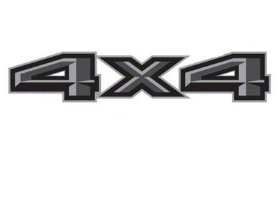 4x4 Decal; Black/Gray (15-24 F-150)