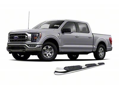 5-Inch Extreme Wheel-to-Wheel Side Step Bars; Stainless Steel (15-25 F-150 SuperCrew w/ 5-1/2-Foot Bed)