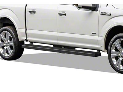 5-Inch iStep SS Running Boards; Black (15-25 F-150 SuperCrew)