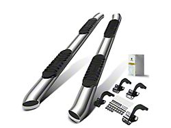 5-Inch Oval Bent Side Step Bars; Chrome (15-25 F-150 SuperCab)