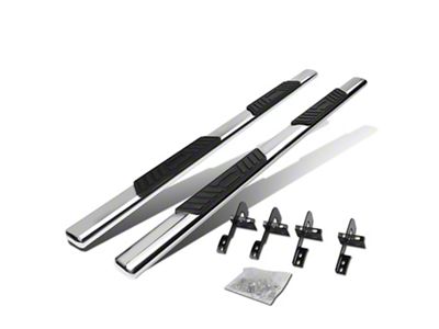 5-Inch Straight Nerf Side Step Bars; Stainless Steel (09-14 F-150 SuperCab)