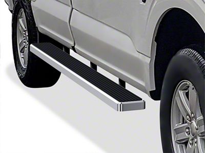 5-Inch Wheel-to-Wheel Running Boards; Hairline Silver (15-25 F-150 Regular Cab w/ 6-1/2 Foot Bed)