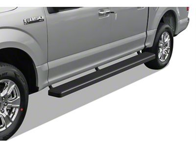 6-Inch iStep SS Running Boards; Black (15-24 F-150 SuperCrew)
