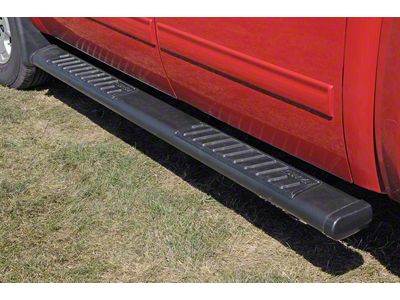 6-Inch Oval UltraBlack Tube Step Side Step Bars without Mounting Brackets; Textured Black (09-24 F-150 SuperCrew)
