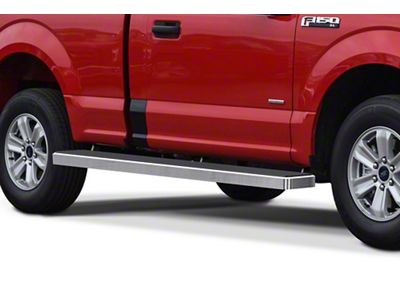 6-Inch Wheel-to-Wheel Running Boards; Hairline Silver (15-25 F-150 Regular Cab w/ 6-1/2 Foot Bed)