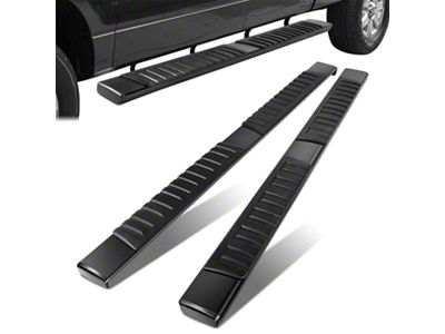 6-Inch Wide Flat Running Boards; Black (09-14 F-150 SuperCrew)