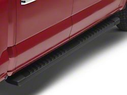 6-Inch Wide Flat Running Boards; Black (15-25 F-150 SuperCrew)