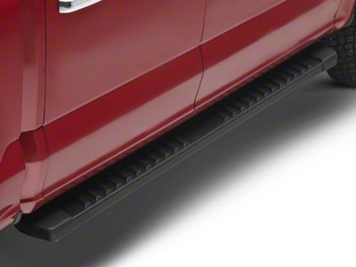 6-Inch Wide Flat Running Boards; Black (15-25 F-150 SuperCrew)