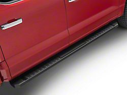 6-Inch Wide Flat Running Boards; Black (21-25 F-150 SuperCrew)