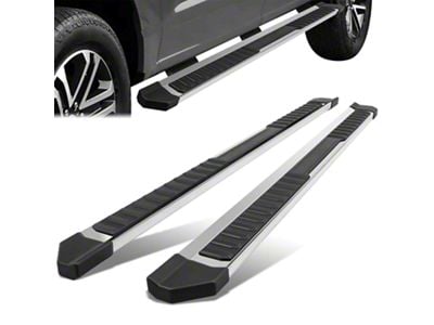 6-Inch Wide Flat Running Boards; Polished (21-25 F-150 SuperCrew)