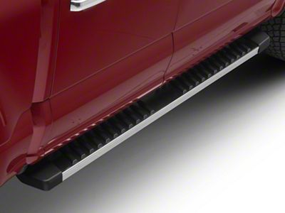 6-Inch Wide Flat Running Boards; Silver (15-25 F-150 SuperCrew)