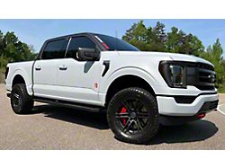 APB 6-Piston Front Big Brake Kit with 16-Inch Slotted Rotors; Red Calipers (21-25 F-150)