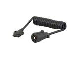 7-Way RV Blade to 4-Way Flat Electical Adapter Harness; Black; 5-Foot 
