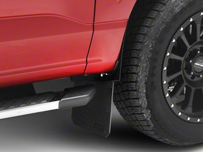 REK-mesh Universal Offset Standard 12-Inch Wide Mud Flaps with Black Logo; Front or Rear (Universal; Some Adaptation May Be Required)