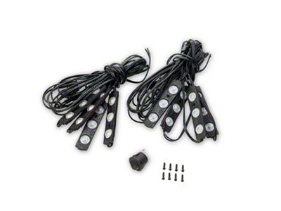8-LED Rock Light Pod Truck Bed Lighting Kit; White (Universal; Some Adaptation May Be Required)