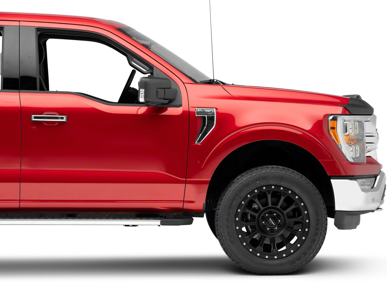 AVS Aeroskin II Hood Protector For 2021-2025 Ford F-150 - Textured Black Bug Shield