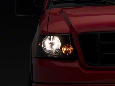 Amber Crystal Headlights; Black Housing; Smoked Lens (04-08 F-150)