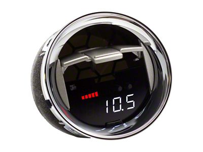 Analog Gauge with Black Trim Vent Housing; Red Bars/White Digits (09-14 F-150)