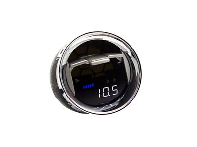 Analog Gauge with Silver Trim Vent Housing; Blue Bars/White Digits (09-14 F-150)