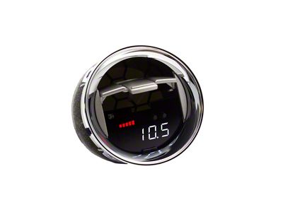 Analog Gauge with Silver Trim Vent Housing; Red Bars/White Digits (09-14 F-150)