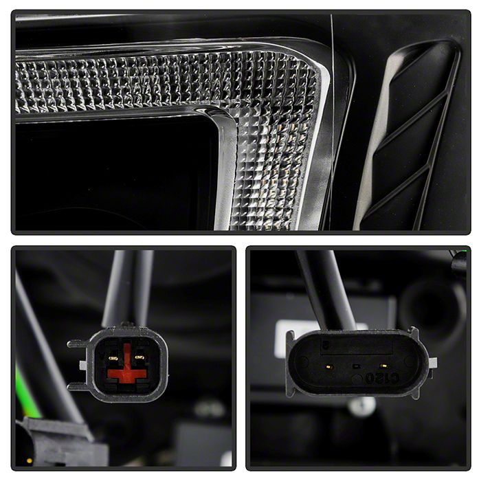 APEX Series High-Power LED Module Headlights; Black Housing; Clear Lens (21-23 F-150 w/ Factory Halogen Headlights)