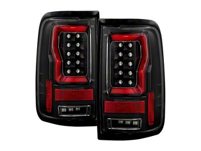 APEX Series Light Bar LED Tail Lights; Black Housing; Clear Lens (04-08 F-150 Styleside)