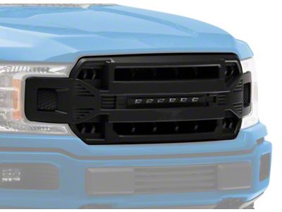 American Modified Armor Upper Replacement Grille with LED Off-Road Lights; Black (18-20 F-150, Excluding Raptor)