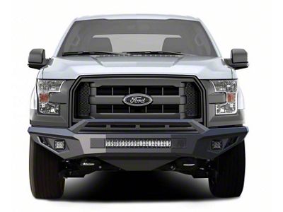 Armour II Heavy Duty Front Bumper with 20-Inch LED Light Bar and 4-Inch Cube Lights (15-17 F-150, Excluding Raptor)