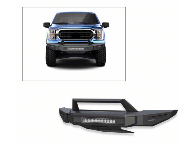 Armour II Heavy Duty Front Bumper with 20-Inch LED Light Bar (21-23 F-150, Excluding Raptor)