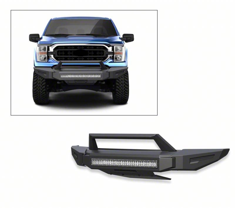 Armour II Heavy Duty Front Bumper with 30-Inch LED Light Bar (21-23 F-150, Excluding Raptor)