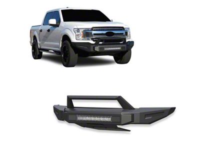 Armour II Heavy Duty Front Bumper with Bullnose, Skid Plate and 30-Inch LED Light Bar (18-20 F-150, Excluding Raptor)