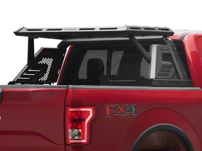 Armour II Roll Bar with Basket; Black (15-26 F-150)