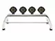 Atlas Roll Bar with 7-Inch Black Round LED Lights; Stainless Steel (00-24 F-150 Styleside)