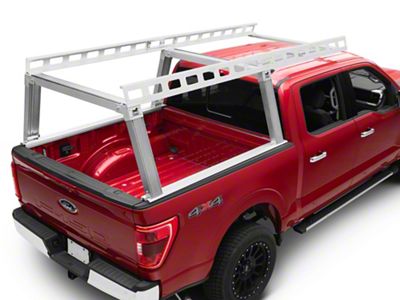 Base K2 Over Cab Rack; Silver (01-25 F-150 w/ 5-1/2-Foot Bed)
