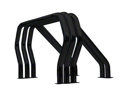 Go Rhino Triple Bar/Double Kicker Bed Bar; Black (04-14 F-150 Styleside)