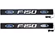 Billet Front Door Sill Plates with Ford F-150 Logo; Black Finish with Blue Illumination (09-14 F-150)