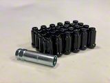 Black 6 Spline Lug Nut Kit; 14mm x 1.50; Set of 24 (15-22 F-150)