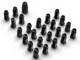 Black Acorn Lug Nuts for Aftermarket Wheels; M14x1.5; Set of 24 (15-26 F-150)