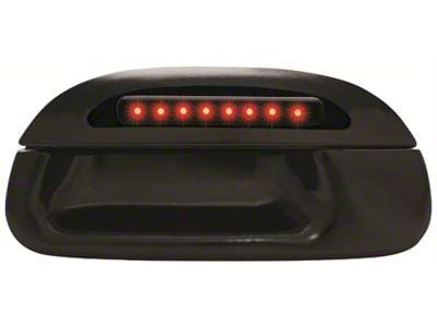 Black LED Tailgate Handle without Keyhole; Red LED; Smoked (97-03 F-150)