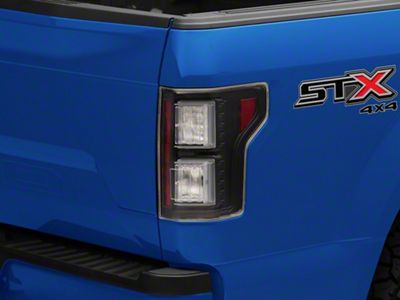Light Bar LED Tail Lights; Black Housing; Clear Lens (18-20 F-150 w/ Factory Halogen Non-BLIS Tail Lights)