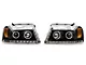 R8 Style Halo Projector Headlights; Matte Black Housing; Clear Lens (04-08 F-150)